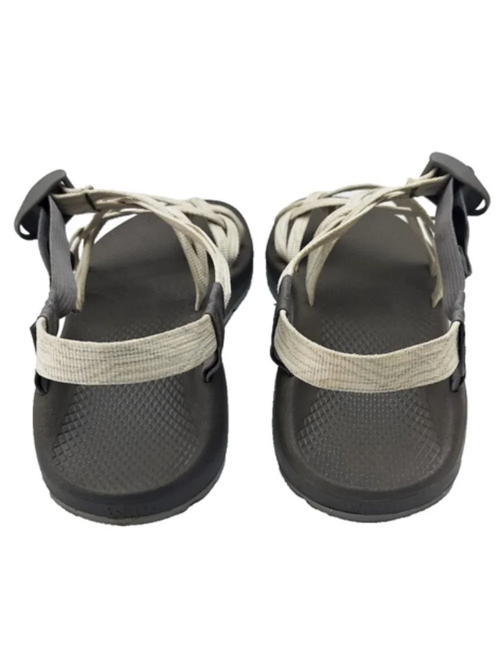 CHACO ZX/2 Cloud Sandals Dual Straps Cushioned Toe Loop Serpent Cream Gray Sz 11